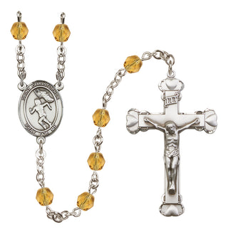 Silver-Plated 6mm Saint Christopher/Track&Field-Women Rosary