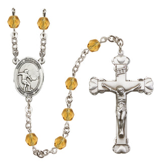 Silver-Plated 6mm Saint Sebastian / Soccer Rosary