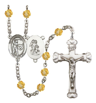 Guardian Angel and Golf Rosary with Topaz Beads