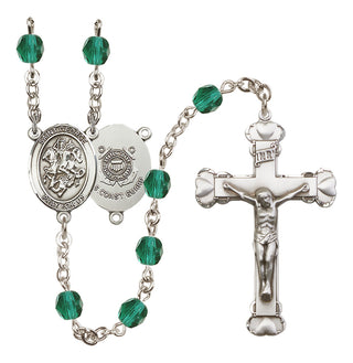 Silver-Plated 6mm Saint George / Coast Guard Rosary