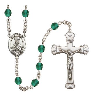 Silver-Plated 6mm Saint Henry II  Engraved Catholic Rosaries