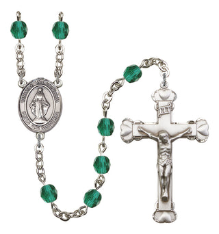 Virgen Milagrosa Rosary with Zircon Beads