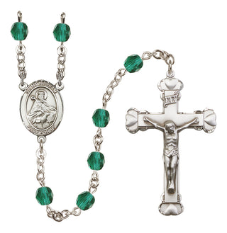 Silver-Plated 6mm Saint William of Rochester  Engraved Catholic Rosaries