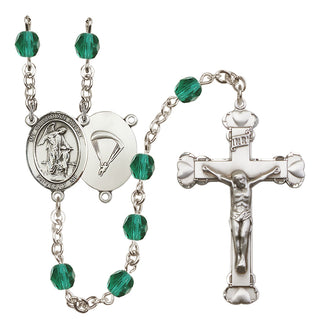 Silver-Plated 6mm Guardian Angel/Paratrooper Rosary