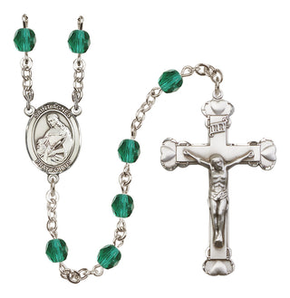 Silver-Plated 6mm Saint Agnes of Rome  Engraved Catholic Rosaries