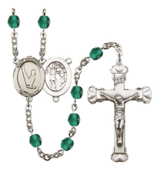 Saint Sebastian and Gymnastics Rosary with Zircon Beads