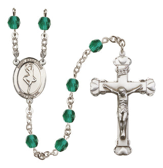 Silver-Plated 6mm Saint Sebastian/Dance Rosary