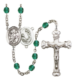 Saint Cecilia and Marching Band Rosary with Zircon Beads