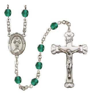 Silver-Plated 6mm Our Lady of All Nations  Engraved Catholic Rosaries