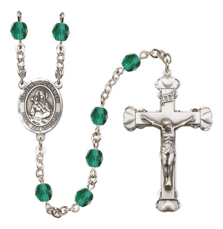 Silver-Plated 6mm Virgen del Carmen Rosary