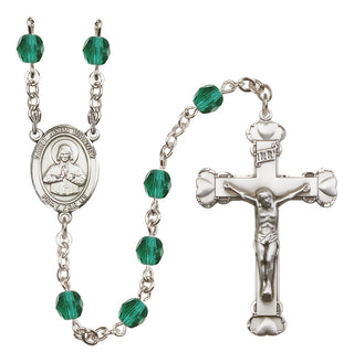 Silver-Plated 6mm Saint John Vianney  Engraved Catholic Rosaries