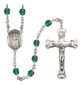 Silver-Plated 6mm Saint Matthias the Apostle  Engraved Catholic Rosaries