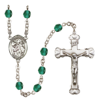 Silver-Plated 6mm Saint Januarius  Engraved Catholic Rosaries