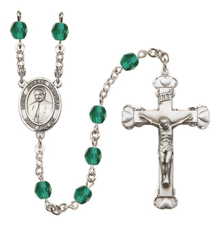 Silver-Plated 6mm Saint Joseph Marello  Engraved Catholic Rosaries