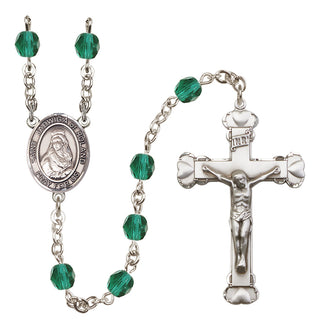 Silver-Plated 6mm Saint Jadwiga of Poland  Engraved Catholic Rosaries