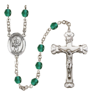 Silver-Plated 6mm Saint Christopher/Baseball Rosary