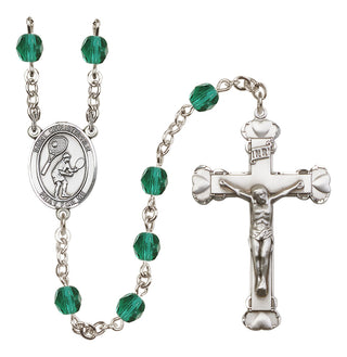 Silver-Plated 6mm Saint Christopher/Tennis Rosary