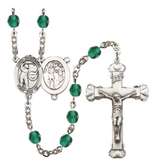Saint Sebastian and Golf Rosary with Zircon Beads