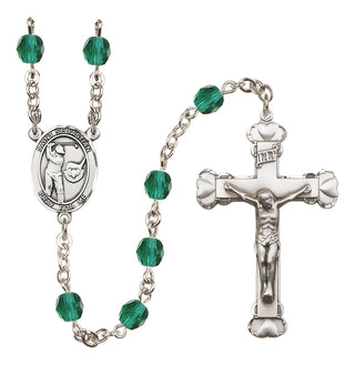 Silver-Plated 6mm Saint Sebastian / Golf Rosary