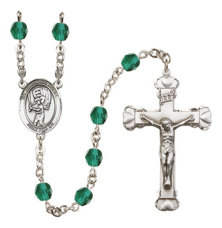 Silver-Plated 6mm Guardian Angel/Baseball Rosary