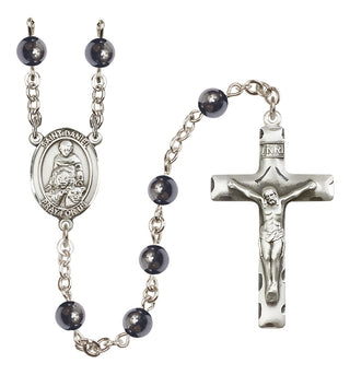 Silver-Plated 6mm Saint Daniel  Engraved Catholic Rosaries