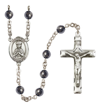Silver-Plated 6mm Saint Henry II  Engraved Catholic Rosaries