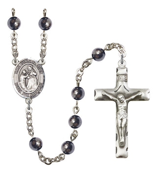 San Juan de Dios Rosary with 6mm Hematite Beads