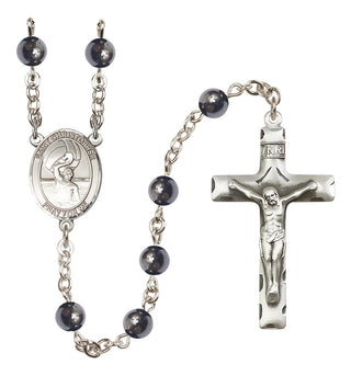 Silver-Plated 6mm Saint Christopher/Water Polo-Men Rosary