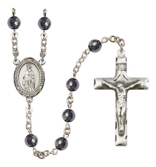 Silver Plated 6mm Hematite Saint Bartholomew the Apostle Rosary