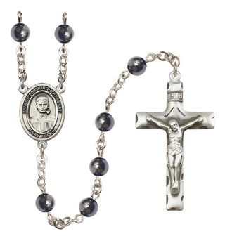 Silver-Plated 6mm Blessed Pier Giorgio Frassati  Engraved Catholic Rosaries