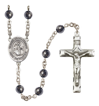 Silver-Plated 6mm Virgen de la Merced  Engraved Catholic Rosaries