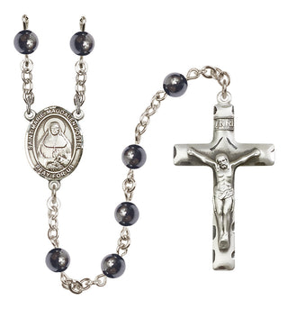 Silver-Plated 6mm Saint Marie Magdalen Postel  Engraved Catholic Rosaries
