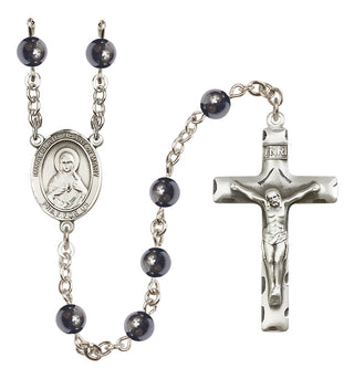 Silver-Plated 6mm Immaculate Heart of Mary  Engraved Catholic Rosaries
