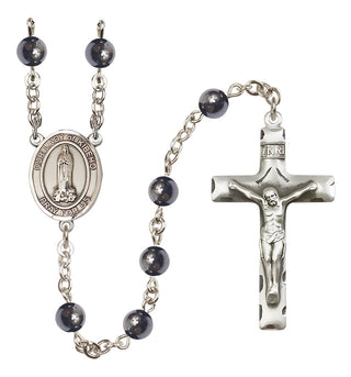 Silver-Plated 6mm Our Lady of Kibeho  Engraved Catholic Rosaries