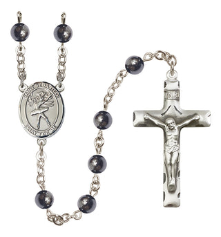 Silver-Plated 6mm Saint Sebastian / Dance Rosary