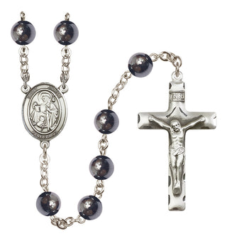 Silver-Plated 8mm Saint James the Greater  Engraved Catholic Rosaries