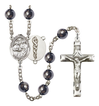 Sts. Cosmas & Damian and Doctors Rosary with Hematite Beads