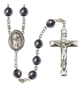 Silver Plated 8mm Hematite San Juan de la Cruz Rosary