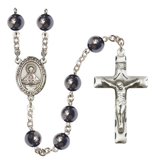 Silver-Plated 8mm Our Lady of San Juan  Engraved Catholic Rosaries