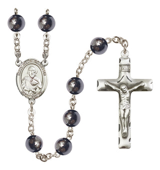 Silver Plated 8mm Hematite Saint James the Lesser Rosary