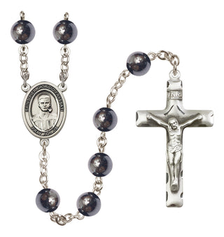 Silver-Plated 8mm Blessed Pier Giorgio Frassati  Engraved Catholic Rosaries