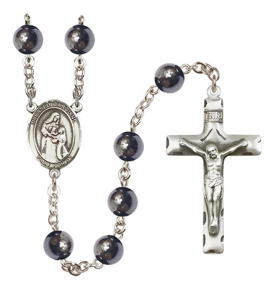 Silver-Plated 8mm Blessed Caroline Gerhardinger Rosary | Engravable
