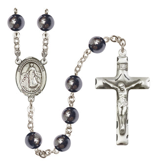 Silver Plated 8mm Hematite Blessed Karolina Kozkowna Rosary