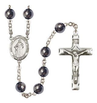 Silver-Plated 8mm Our Lady the Undoer of Knots  Engraved Catholic Rosaries