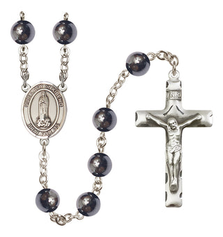 Silver-Plated 8mm Our Lady of Kibeho  Engraved Catholic Rosaries