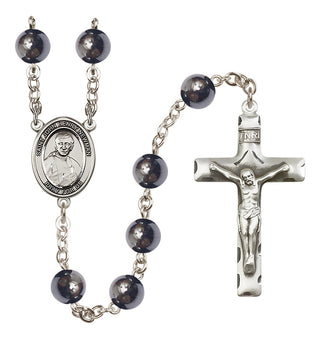 Silver-Plated 8mm Blessed John Henry Newman  Engraved Catholic Rosaries