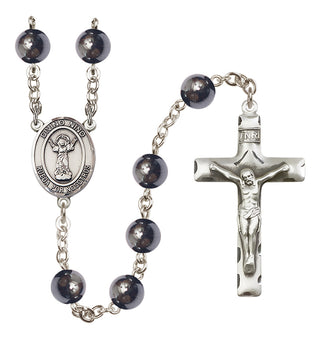 Silver Plated 8mm Hematite Rosary