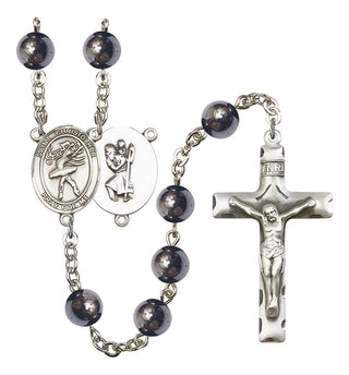 Saint Christopher and Dance Rosary with Hematite Beads