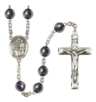 Silver-Plated 8mm Saint Christopher / Karate Rosary