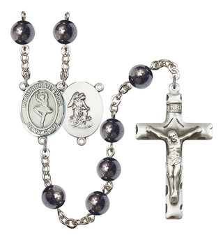 Guardian Angel and Dance Rosary with Hematite Beads